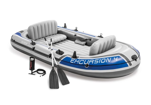 Intex Excursion 4 Inflatable Boat Set with Oars 68324
