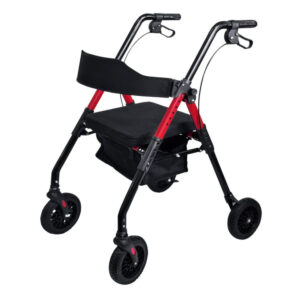 Orthonica Foldable Mobility Steel Rollator 136kg Max Capacity Red frw-mas-029-rd